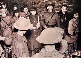 圖十　四行倉庫孤軍撤退。 （抗戰紀念館2025） 