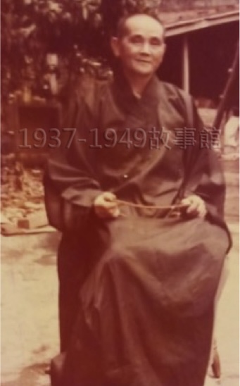 圖六 馮望生晚年學佛,有時還穿上袈裟,幫人誦經、超渡。